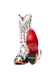 Alexa Cowhide Red Bottom Snip Toe Cowgirl Boot Size 5 Box RW39