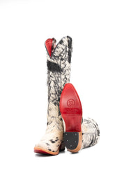 Women's Tall Red Bottom Cowhide Snip Toe Cowgirl Boot Size 8 Box PW47