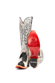 Alexa Cowhide Red Bottom Snip Toe Cowgirl Boot Size 9 Box RW61
