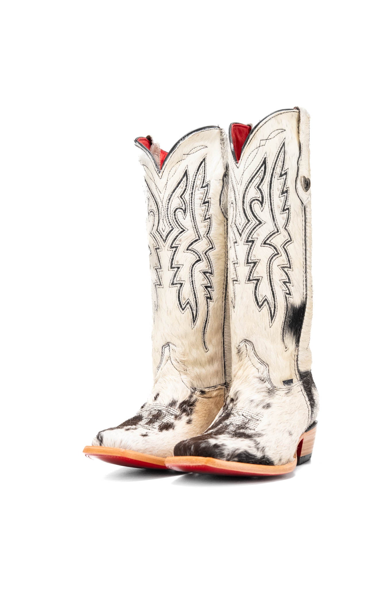Alexa Cowhide Red Bottom Frontier Toe Cowgirl Boot Size 10 Box RW64