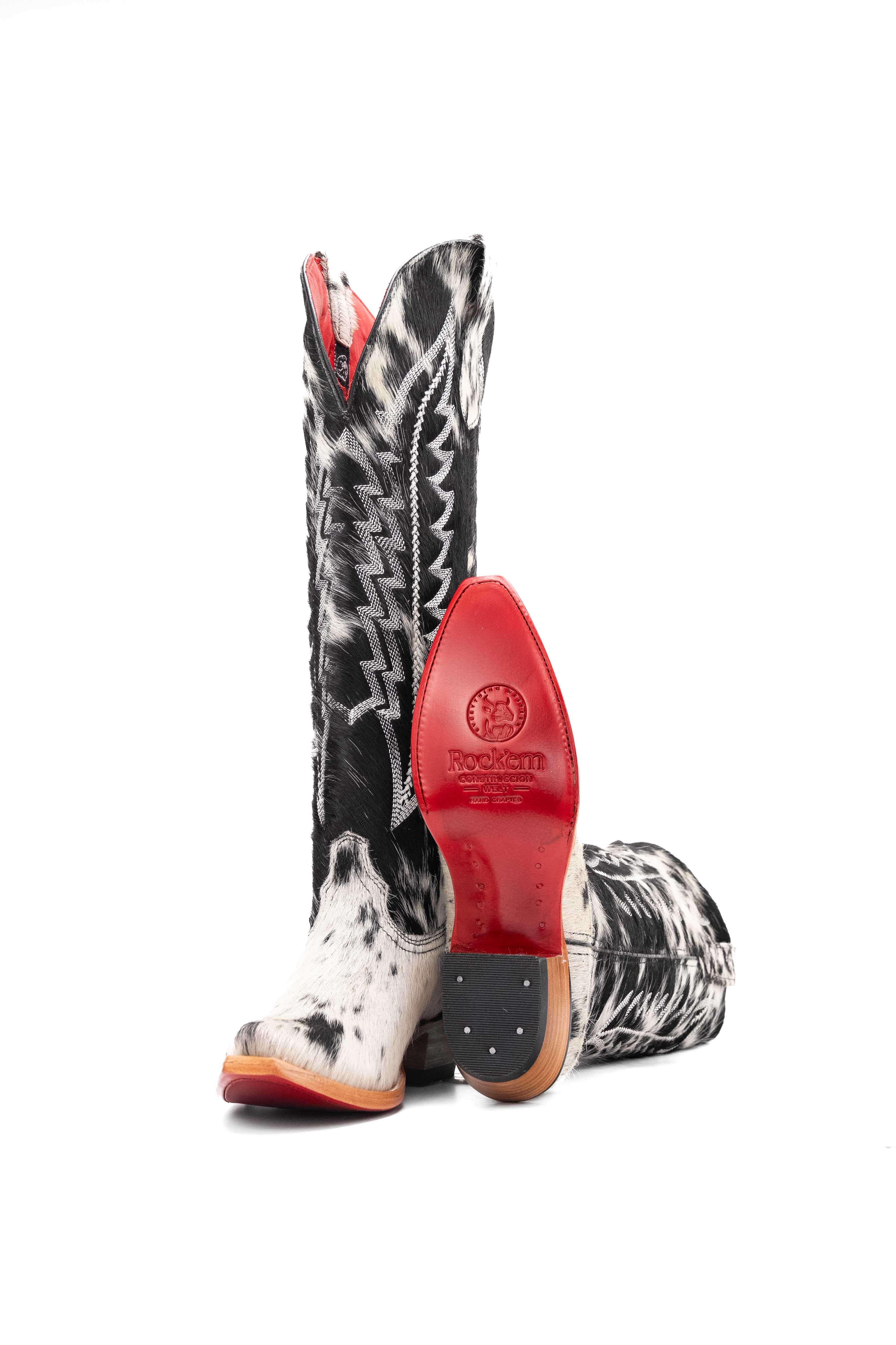 Women's Tall Red Bottom Cowhide Snip Toe Cowgirl Boot Size 9.5 Box PW58