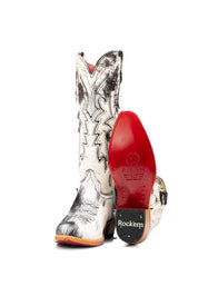 Alexa Cowhide Red Bottom Snip Toe Cowgirl Boot Size 5 Box RW40