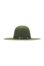 Rock'em 4X Olive Green Open Crown Felt Cowboy Hat