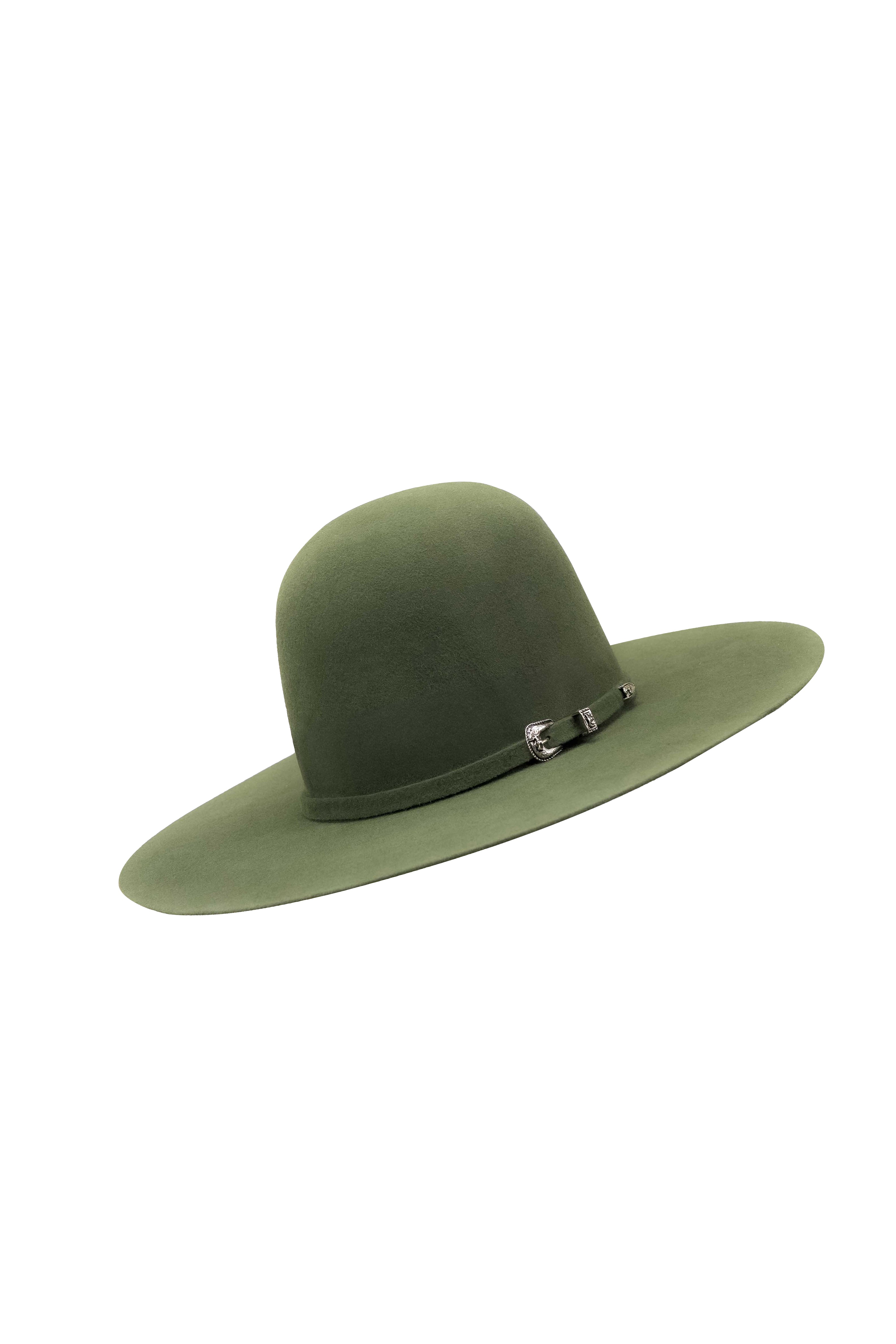 Rock'em 4X Olive Green Open Crown Felt Cowboy Hat