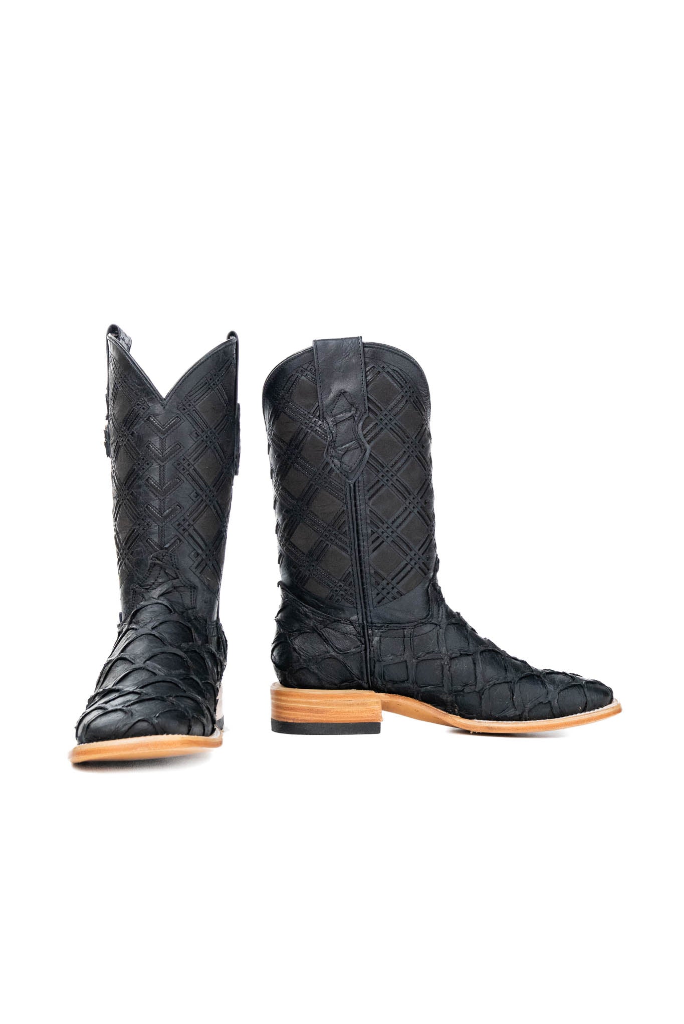 Bradley Matte Pirarucu Square Toe Cowboy Boot