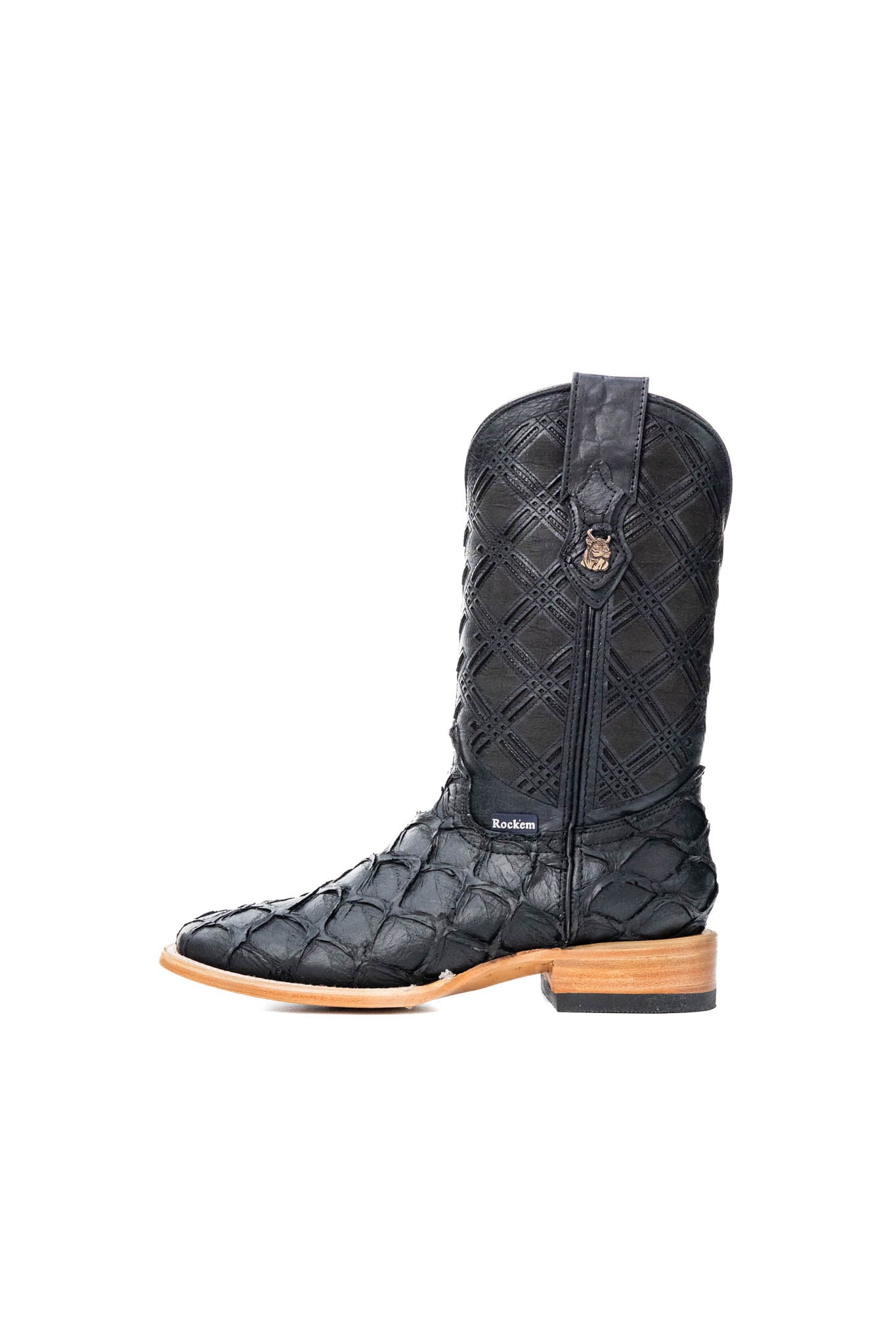 Bradley Matte Pirarucu Square Toe Cowboy Boot
