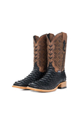Bradley Matte Python Square Toe Cowboy Boot