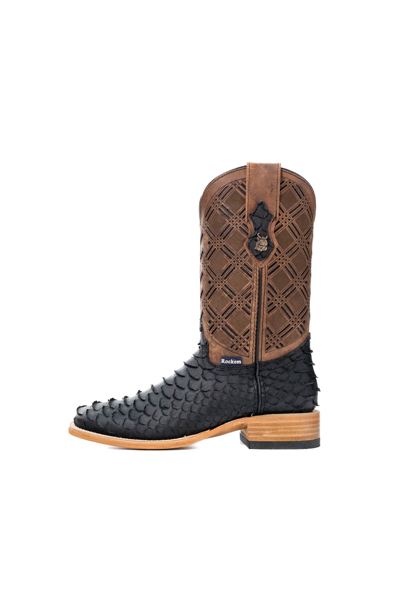 Bradley Matte Python Square Toe Cowboy Boot