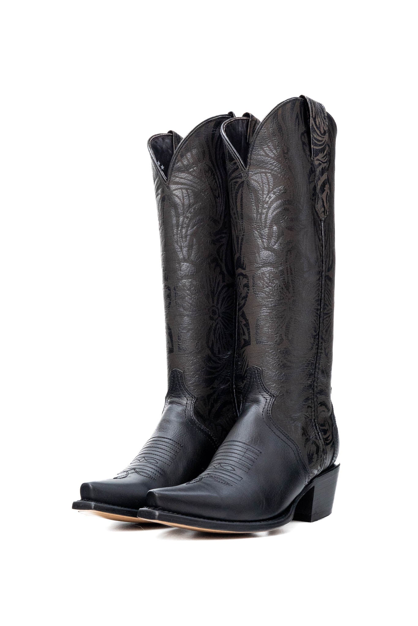 Hibiscus Flor Tall Snip Toe Cowgirl Boot
