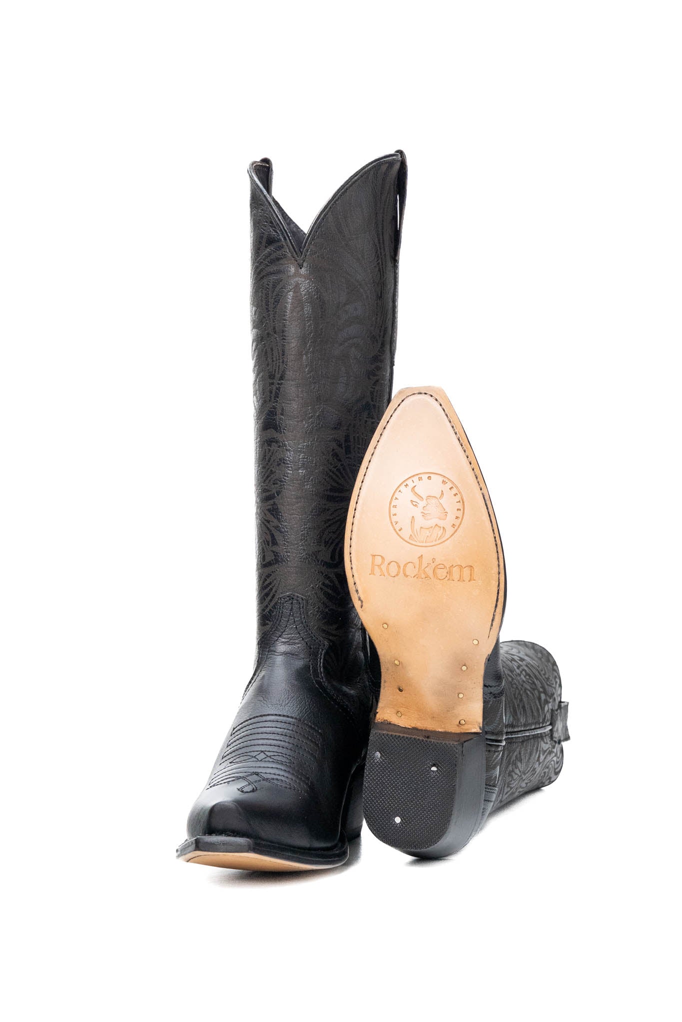 Hibiscus Flor Tall Snip Toe Cowgirl Boot