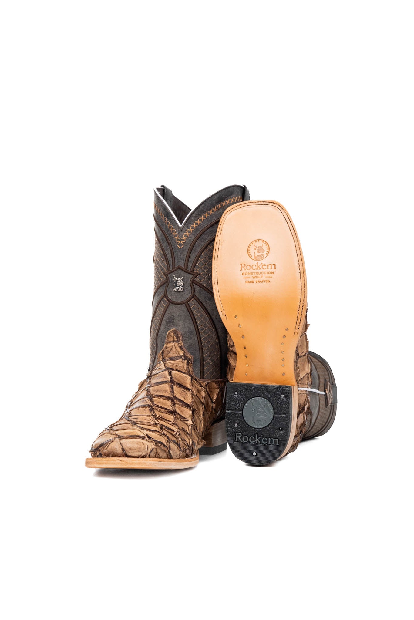 Jones Exotic Pirarucu Square Toe Cowboy Boot