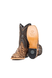 Jones Exotic Pirarucu Square Toe Cowboy Boot
