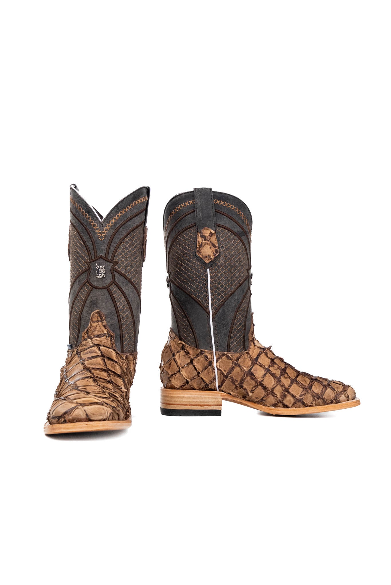 Jones Exotic Pirarucu Square Toe Cowboy Boot