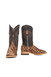 Jones Exotic Pirarucu Square Toe Cowboy Boot