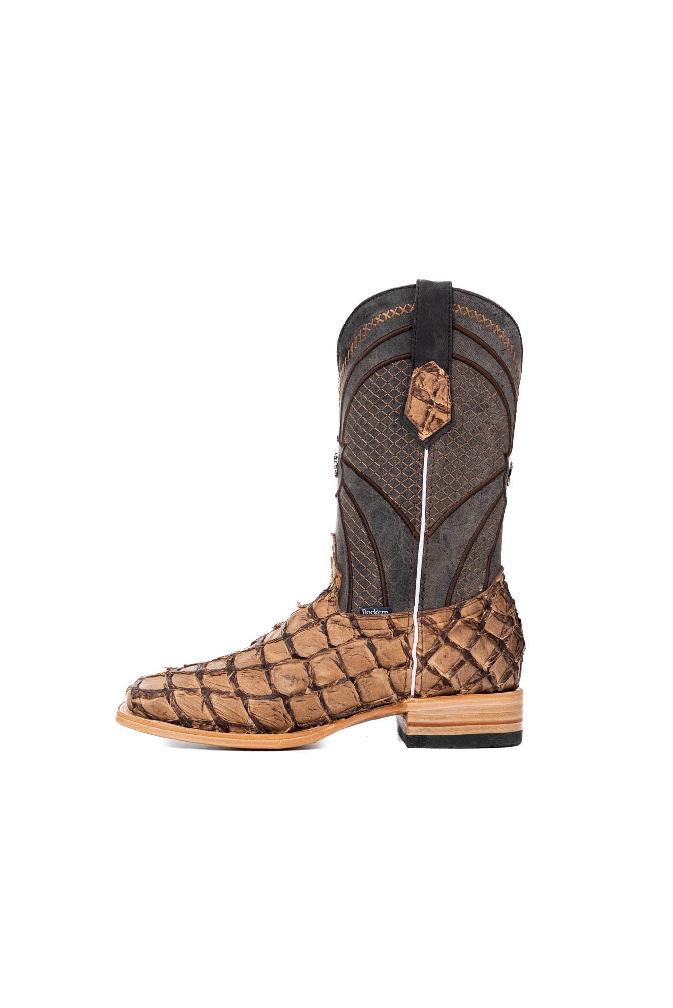 Jones Exotic Pirarucu Square Toe Cowboy Boot