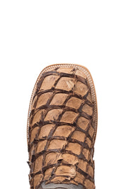 Jones Exotic Pirarucu Square Toe Cowboy Boot