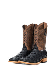 Bradley Matte Pirarucu Square Toe Cowboy Boot