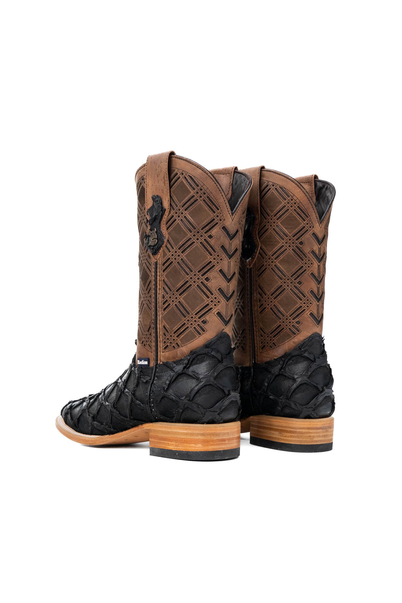 Bradley Matte Pirarucu Square Toe Cowboy Boot