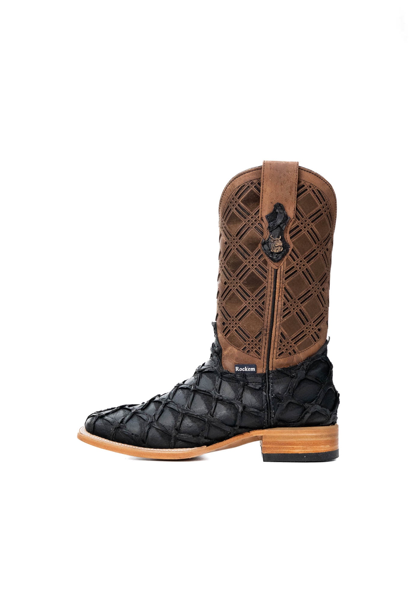Bradley Matte Pirarucu Square Toe Cowboy Boot