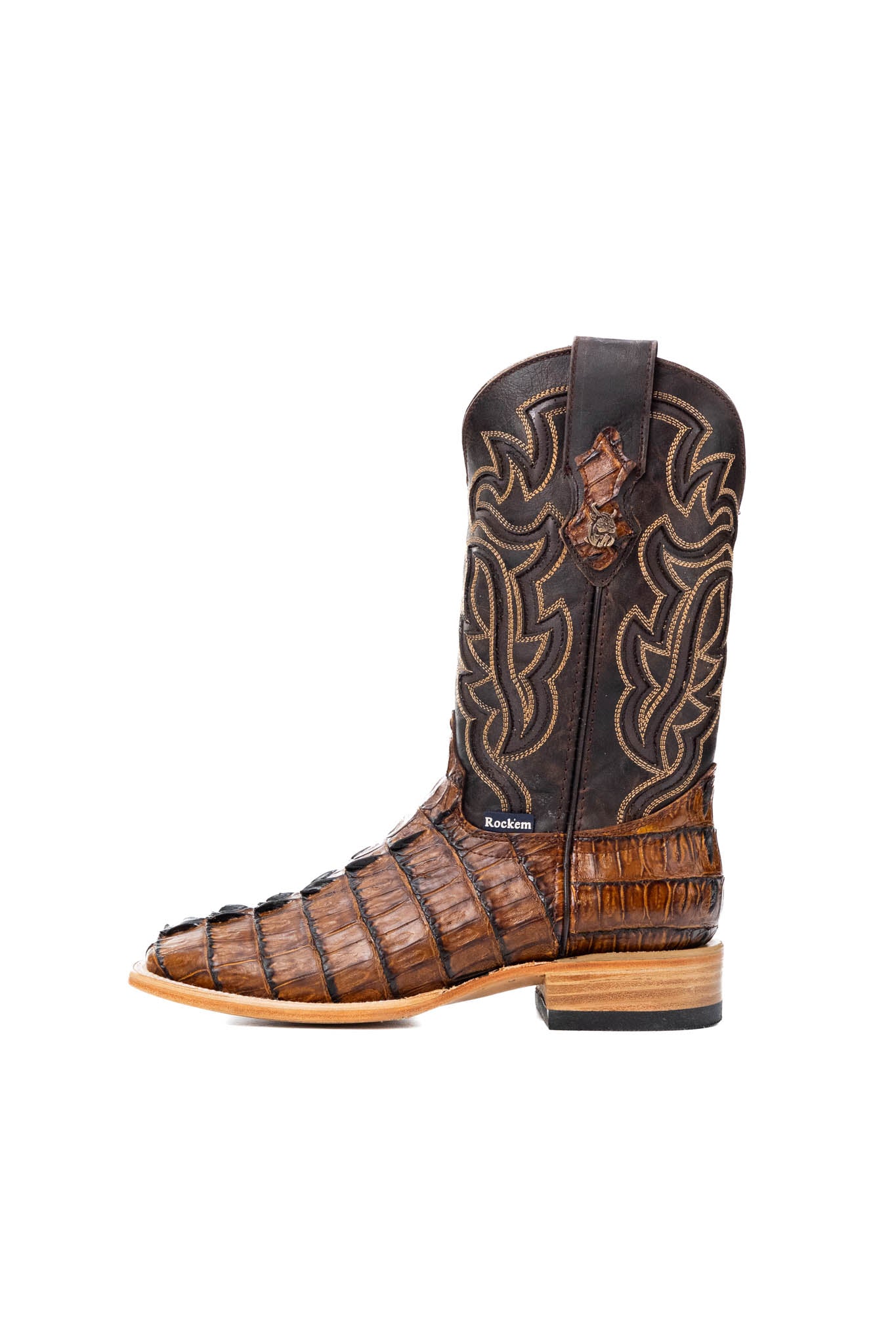 Bruce Caiman Tail Square Toe Cowboy Boot