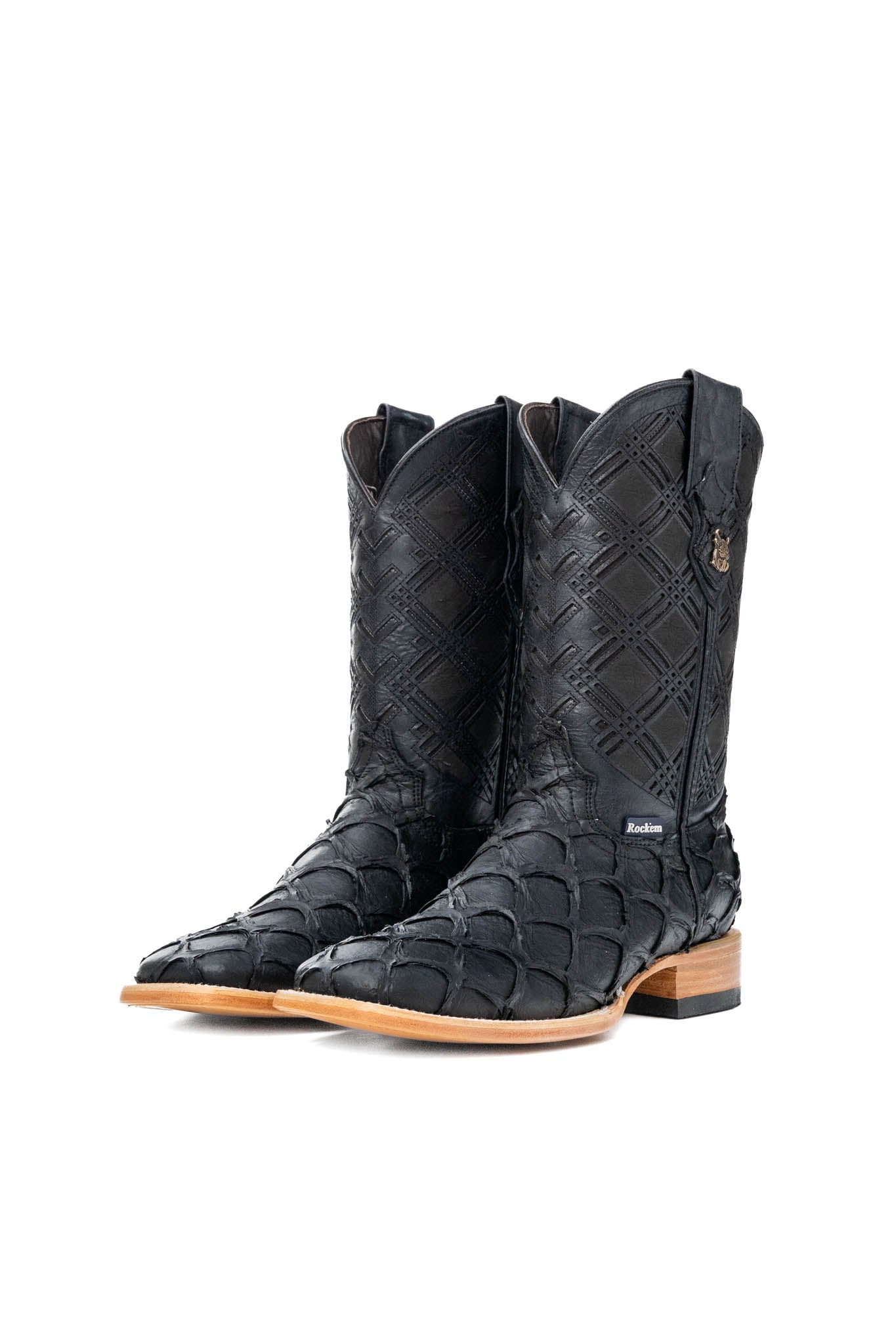 Bradley Matte Pirarucu Square Toe Cowboy Boot