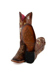 455 Paraiso Cincelado Square Toe Cowgirl Boot