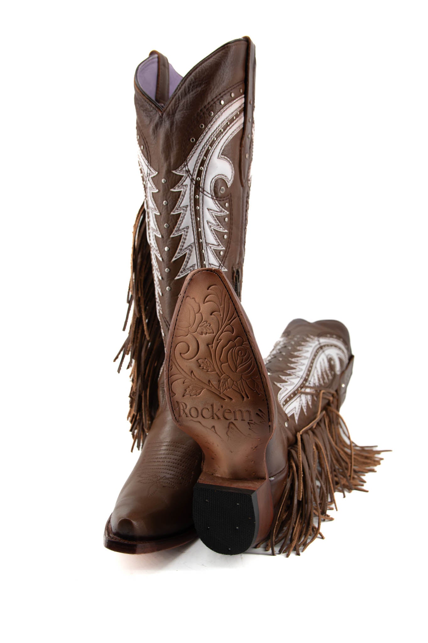 Amanda Fringe Tall Snip Toe Cowgirl Boot