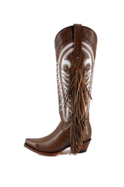 Amanda Fringe Tall Snip Toe Cowgirl Boot