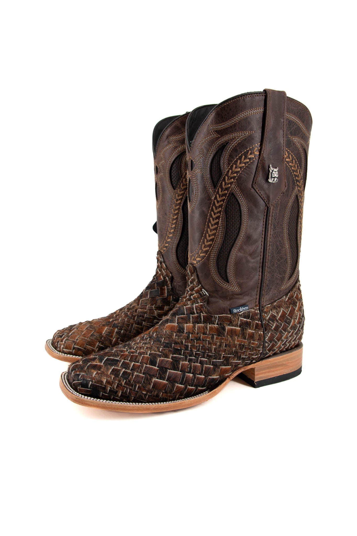 Est. Cafe Arizona Cowhide Tejido Men's Boot Size 9 Box 1M