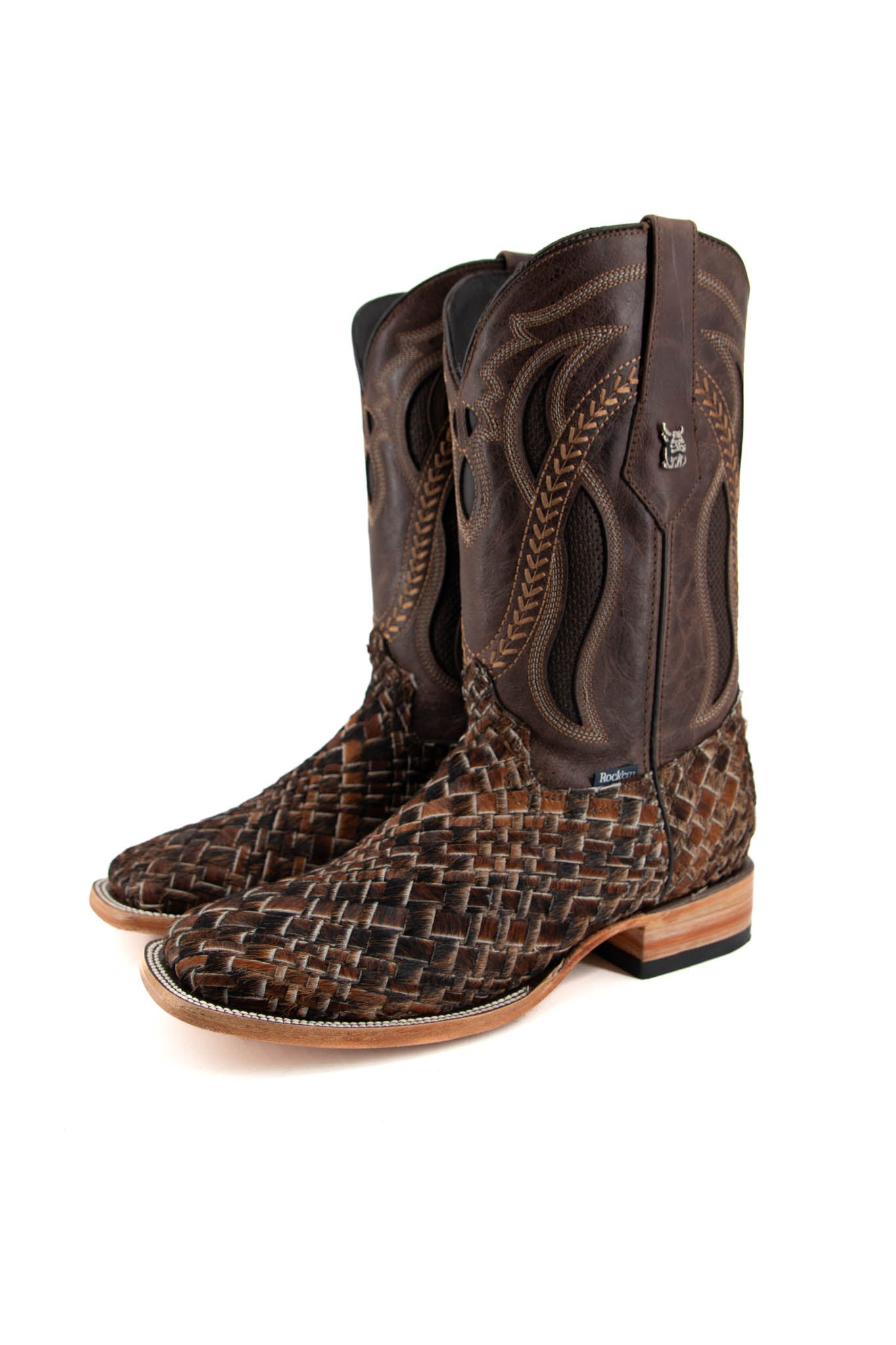 Est. Cafe Arizona Cowhide Tejido Men's Boot Size 8 Box 1M