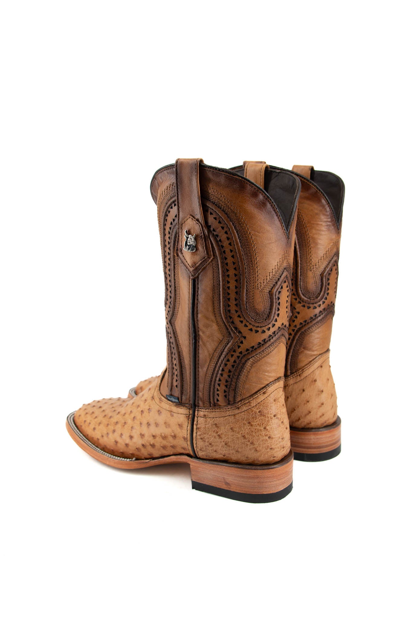 Exotic Ostrich Square Toe Cowboy Boot