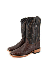 Exotic Ostrich Square Toe Cowboy Boot