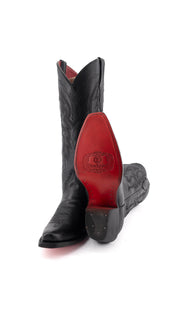 Alexa Red Bottom Snip Toe Midi Cowgirl Boot