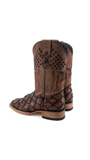 Clon Pez Piraruco Square Toe Cowboy Boots