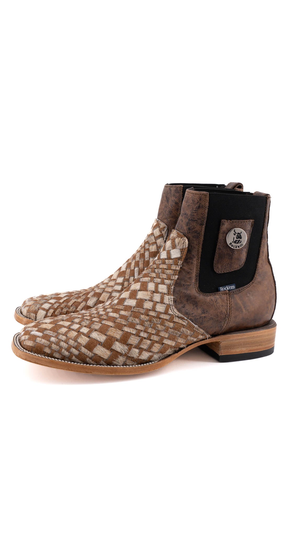 Men's Tejido Cowhide Botin Size 10.5 Box JJ1 **As Seen On Image** Square Toe