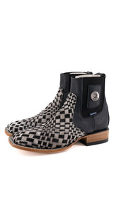 Men's Tejido Cowhide Botin Size 6 Box JJ4 **As Seen On Image** Square Toe