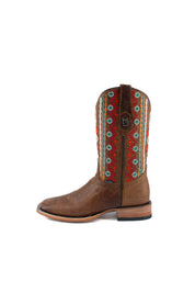 Huichol Aztec Square Toe Cowboy Boots