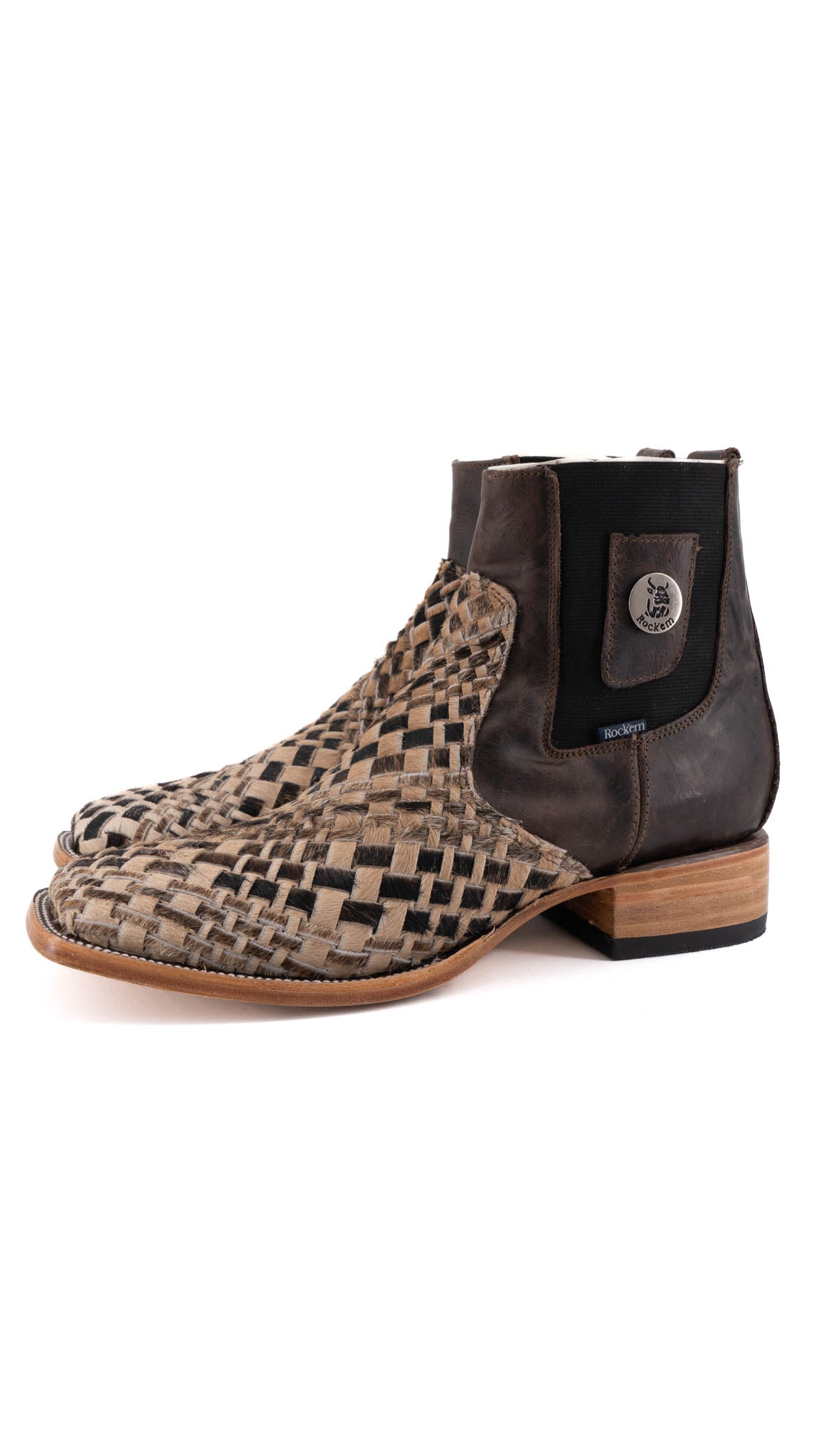 Men's Tejido Cowhide Botin Size 11.5 Box JJ1 **As Seen On Image** Square Toe