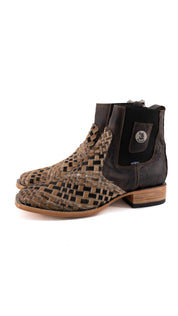 Men's Tejido Cowhide Botin Size 12 Box JJ1 **As Seen On Image** Square Toe