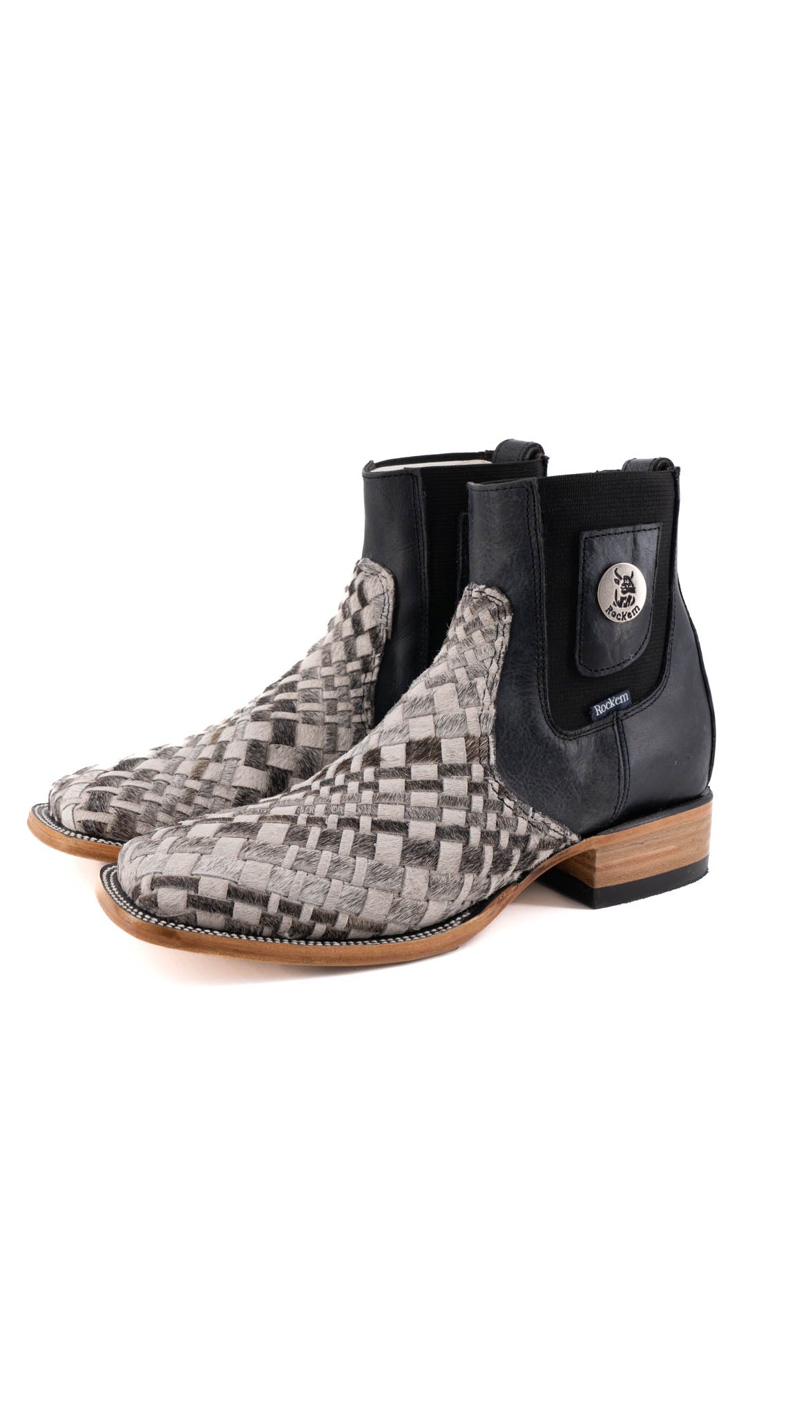 Men's Tejido Cowhide Botin Size 6 Box JJ3 **As Seen On Image** Square Toe