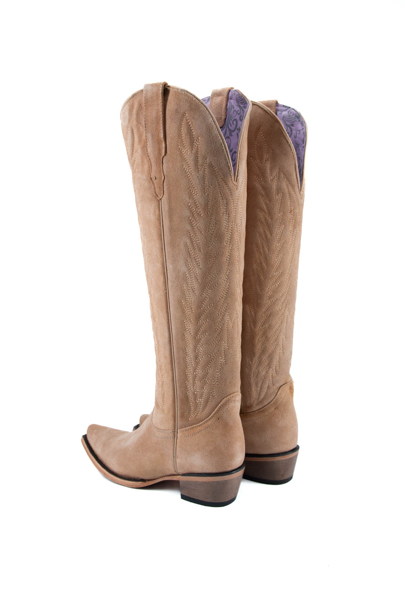 Georgina Gamuza Nude Tall Snip Toe Cowgirl Boot
