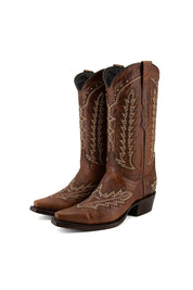 Rosario Cedro Camel Snip Toe Cowgirl Boot