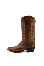 Rosario Cedro Camel Snip Toe Cowgirl Boot