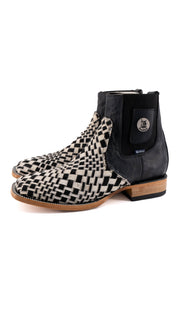 Men's Tejido Cowhide Botin Size 9 Box JJ4 **As Seen On Image** Square Toe