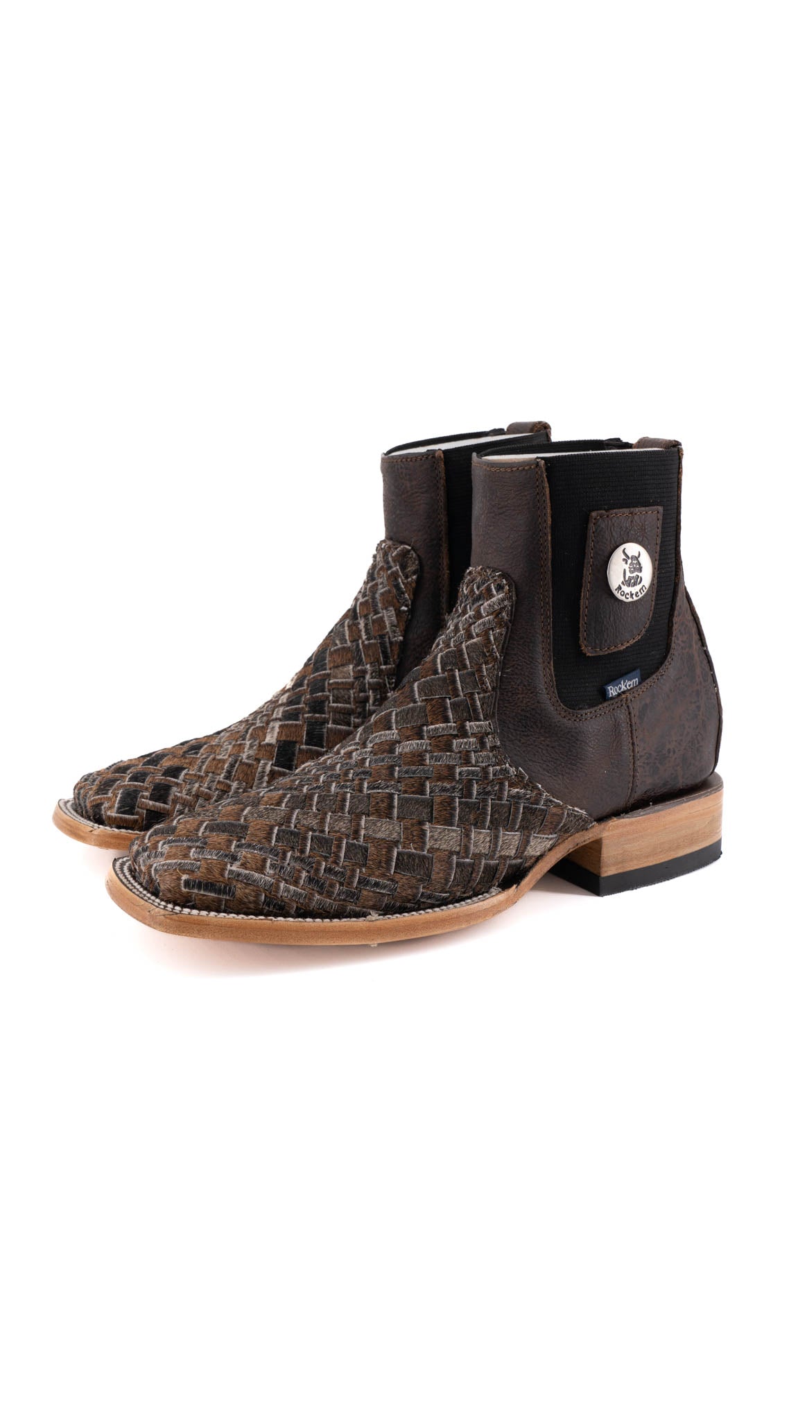 Men's Tejido Cowhide Botin Size 6 Box JJ5 **As Seen On Image** Square Toe