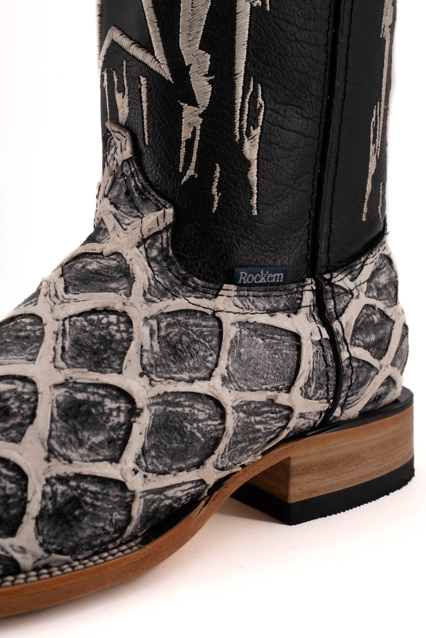 Clon Fish Pirarucu Square Toe Cowboy Boots
