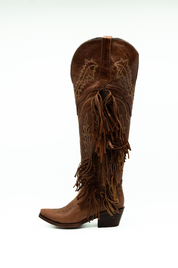 Alexa XL C/ Barbas  Rock Wide Calf Friendly Snip Toe Cowgirl Boot