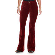 Rock & Roll Denim Red Garnet Velvety Corduroy Flare Leg Jeans BW6PD02933 JJ