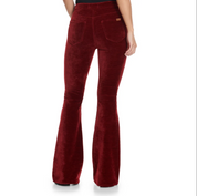 Rock & Roll Denim Red Garnet Velvety Corduroy Flare Leg Jeans BW6PD02933 JJ