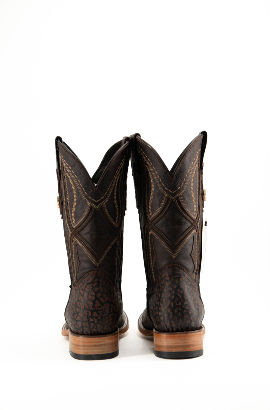 Imit. Cuello De Toro Square Toe Cowboy Boots